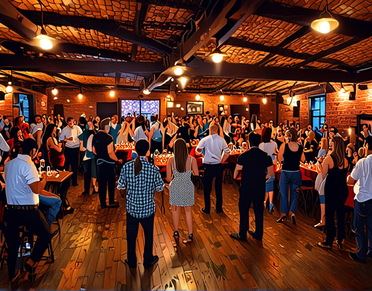 Palco de forró lotado no Bar do Zé
